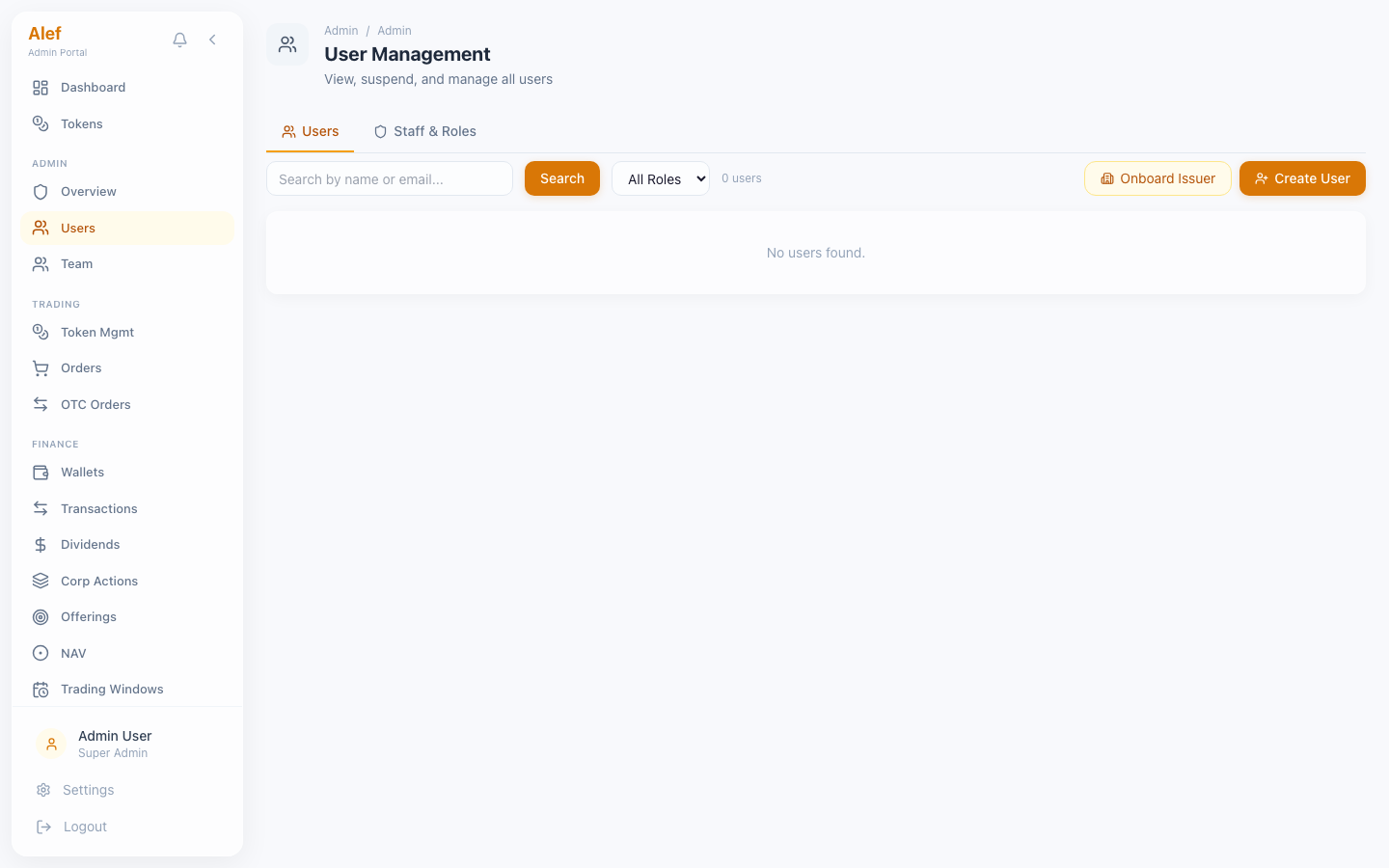 Users — All Users Tab